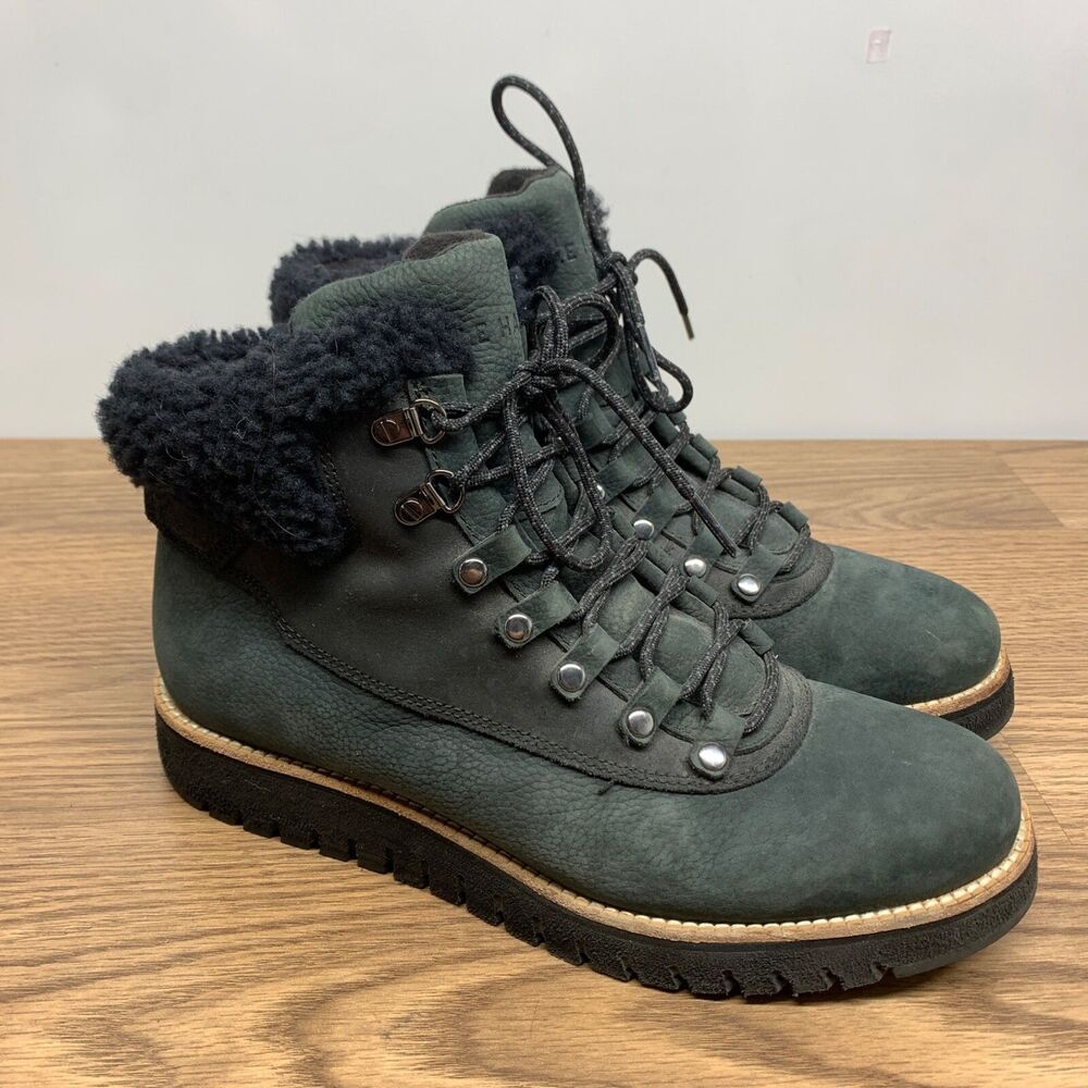 $200 Cole Haan Zero Grand Explorer Ankle Boots Size 8.5B‎ Womens Suede Black